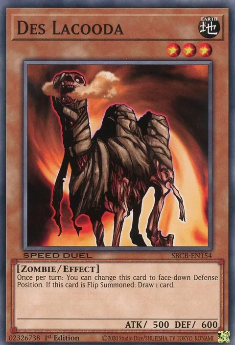 Des Lacooda SBCB-EN154 Yu-Gi-Oh card from Speed Duel: Battle City Box