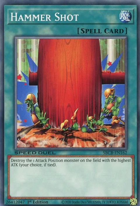 Hammer Shot SBCB-EN162 Yu-Gi-Oh card from Speed Duel: Battle City Box