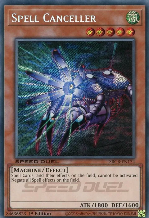 Spell Canceller Secret SBCB-EN174 Yu-Gi-Oh card from Speed Duel: Battle City Box