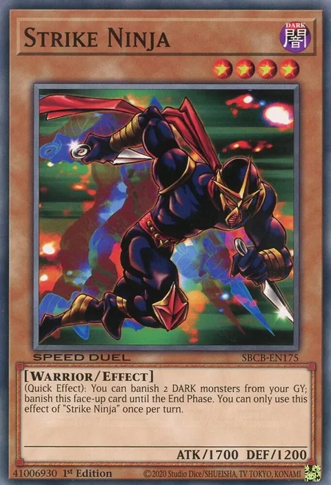 Strike Ninja SBCB-EN175 Yu-Gi-Oh card from Speed Duel: Battle City Box