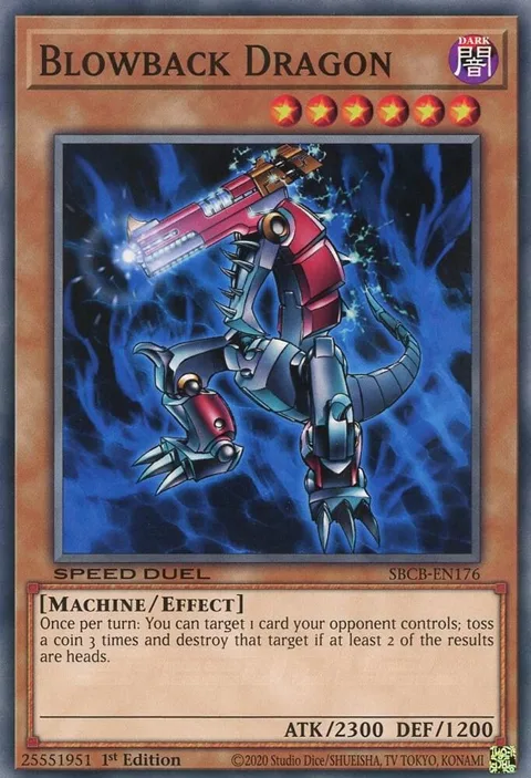 Blowback Dragon SBCB-EN176 Yu-Gi-Oh card from Speed Duel: Battle City Box