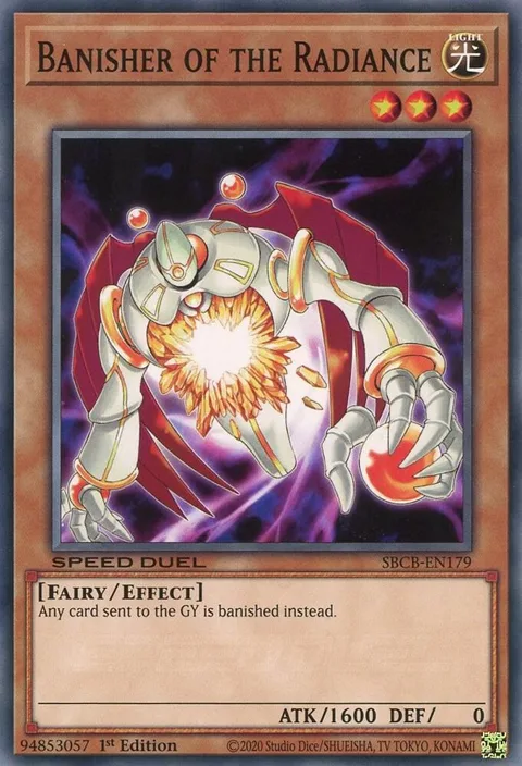 Banisher of the Radiance SBCB-EN179 Yu-Gi-Oh card from Speed Duel: Battle City Box