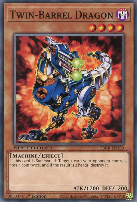 Twin-Barrel Dragon SBCB-EN180 Yu-Gi-Oh card from Speed Duel: Battle City Box