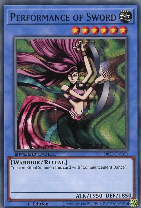 Performance of Sword SBCB-EN183 Yu-Gi-Oh card from Speed Duel: Battle City Box