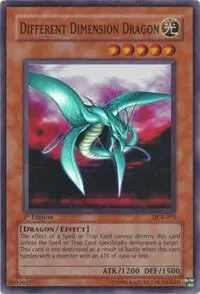 Different Dimension Dragon DCR-015 Unlimited Yu-Gi-Oh card from Dark Crisis