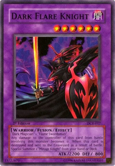 Dark Flare Knight DCR-017 Unlimited Yu-Gi-Oh card from Dark Crisis