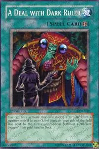 A Deal with Dark Ruler DCR-030 1st Edition Yu-Gi-Oh card from Dark Crisis