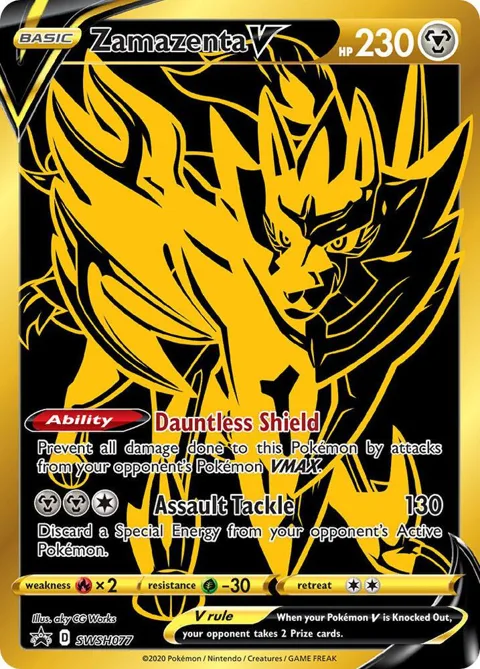 Zamazenta V #SWSH077 Holofoil Pokémon card from Sword & Shield Promo Cards