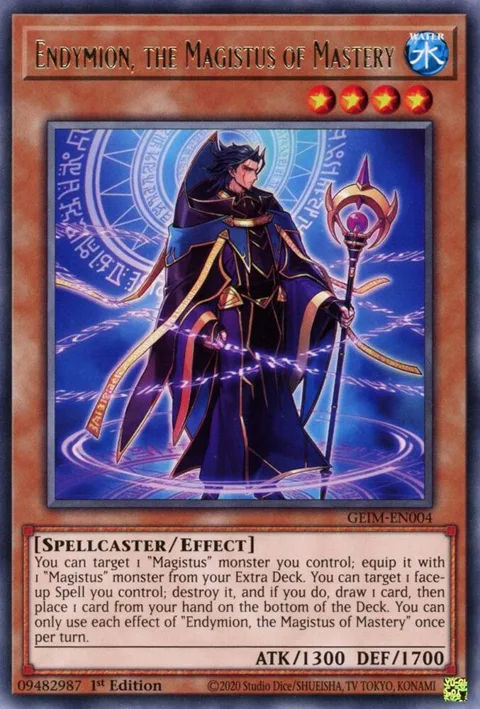 Endymion, the Magistus of Mastery GEIM-EN004 Yu-Gi-Oh card from Genesis Impact