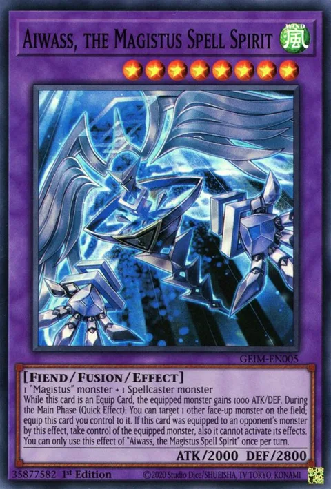 Aiwass, the Magistus Spell Spirit GEIM-EN005 Yu-Gi-Oh card from Genesis Impact