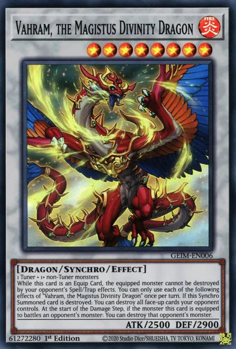 Vahram, the Magistus Divinity Dragon GEIM-EN006 Yu-Gi-Oh card from Genesis Impact