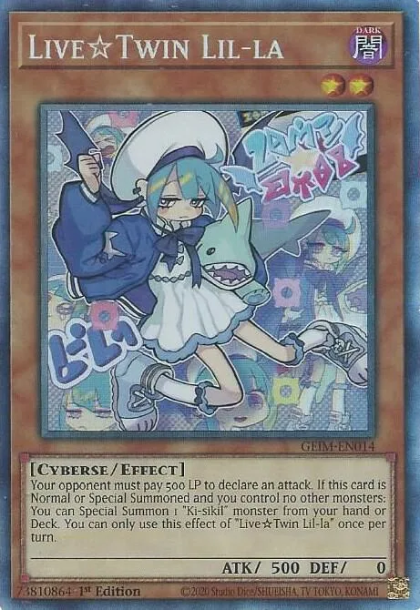 Live Twin Lil-la Collector's Rare GEIM-EN014 Yu-Gi-Oh card from Genesis Impact
