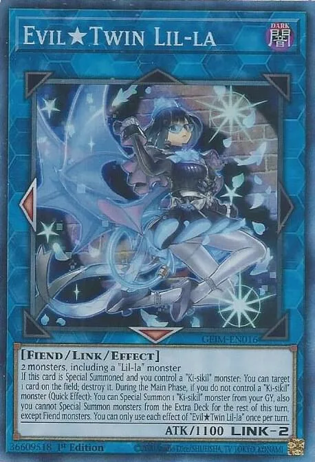 Evil Twin Lil-la Collector's Rare GEIM-EN016 Yu-Gi-Oh card from Genesis Impact