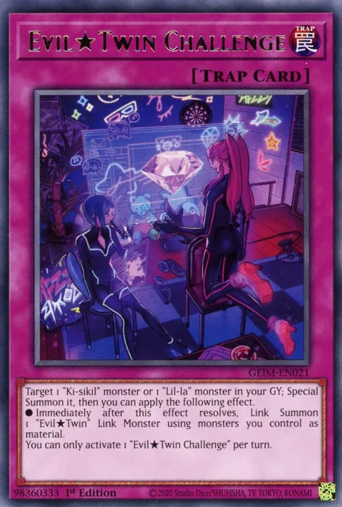 Evil Twin Challenge GEIM-EN021 Yu-Gi-Oh card from Genesis Impact