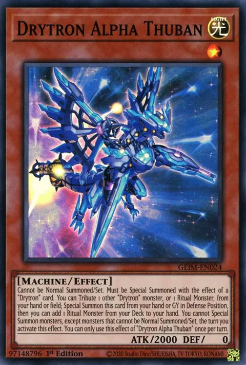 Drytron Alpha Thuban GEIM-EN024 Yu-Gi-Oh card from Genesis Impact