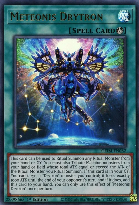 Meteonis Drytron GEIM-EN032 Yu-Gi-Oh card from Genesis Impact
