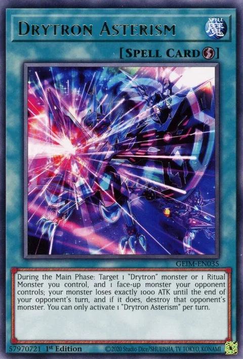 Drytron Asterism GEIM-EN035 Yu-Gi-Oh card from Genesis Impact