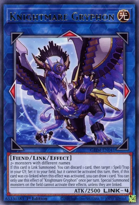 Knightmare Gryphon GEIM-EN041 Yu-Gi-Oh card from Genesis Impact