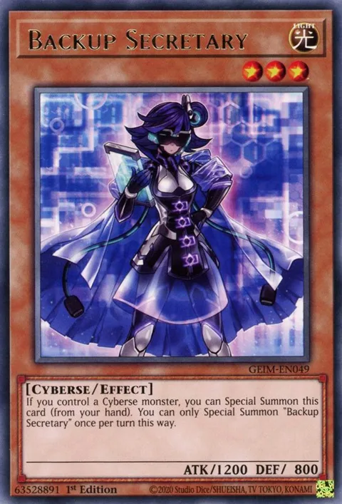 Backup Secretary GEIM-EN049 Yu-Gi-Oh card from Genesis Impact