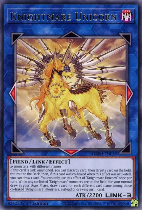 Knightmare Unicorn GEIM-EN050 Yu-Gi-Oh card from Genesis Impact