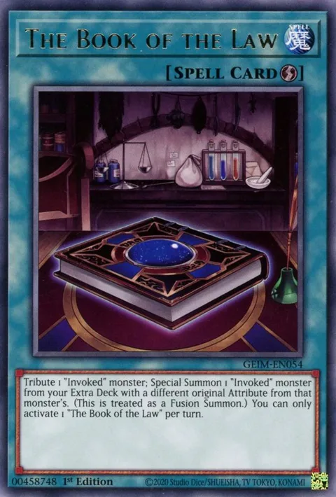 The Book of the Law GEIM-EN054 Yu-Gi-Oh card from Genesis Impact