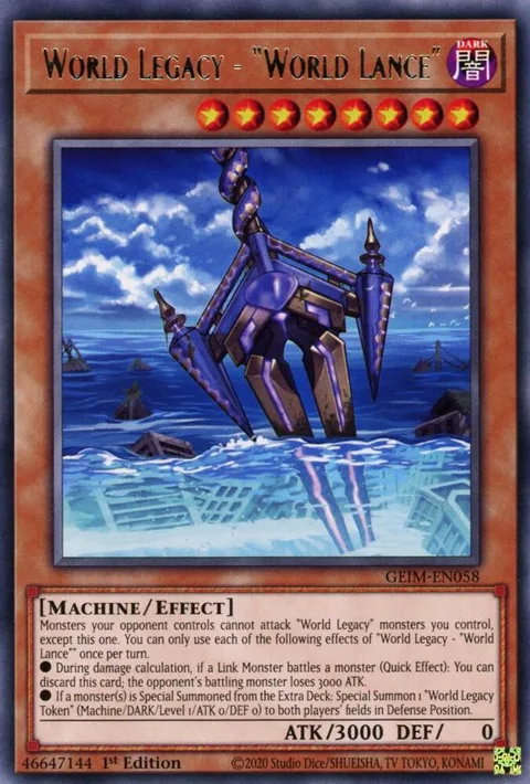 World Legacy - "World Lance" GEIM-EN058 Yu-Gi-Oh card from Genesis Impact