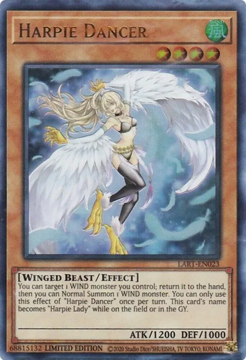Harpie Dancer LART-EN023 Yu-Gi-Oh card from The Lost Art Promotion