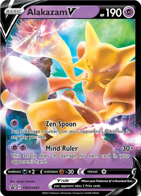 Alakazam V #SWSH083 Holofoil Pokémon card from Sword & Shield Promo Cards