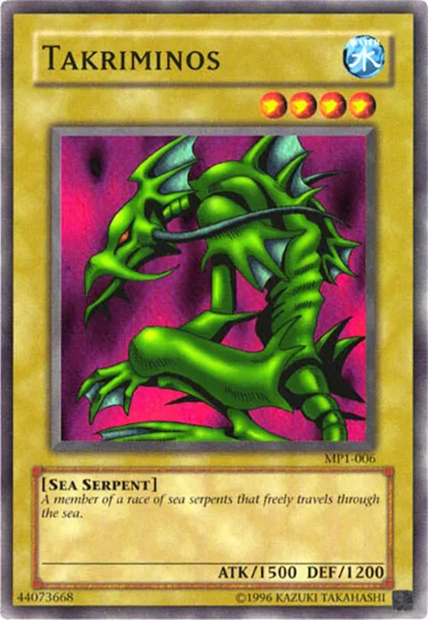 Takriminos MP1-006 Yu-Gi-Oh card from McDonald's Promo