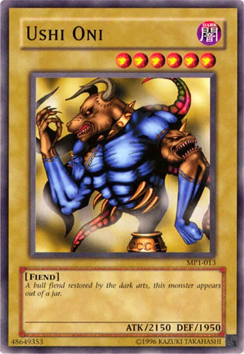 Ushi Oni MP1-013 Yu-Gi-Oh card from McDonald's Promo