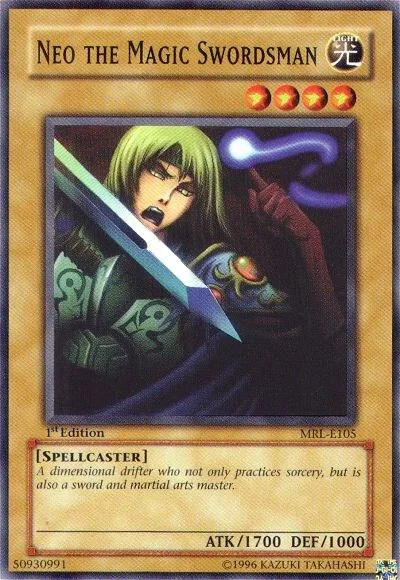 Neo the Magic Swordsman MRL-E105 Yu-Gi-Oh card from Magic Ruler