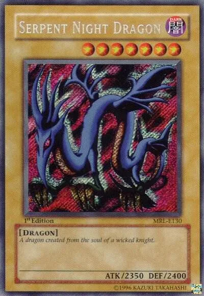Serpent Night Dragon MRL-E130 1st Edition Yu-Gi-Oh card from Magic Ruler