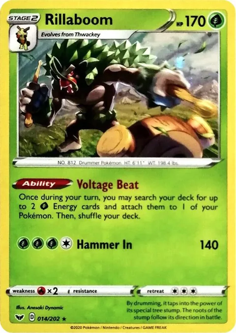 Rillaboom - 014/202 Cosmos Holo #014/202 Holofoil Pokémon card from Miscellaneous Cards & Products