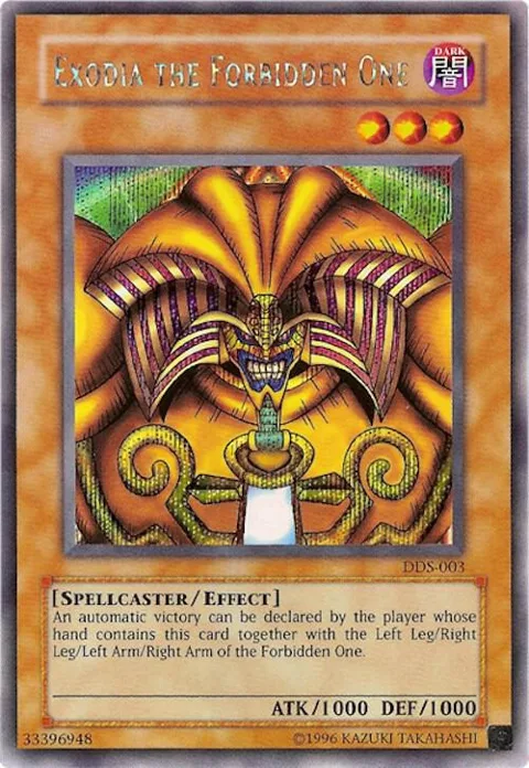 Exodia the Forbidden One Dark Duel Stories DDS-003 Yu-Gi-Oh card from Yu-Gi-Oh! Video Game Promotional Cards