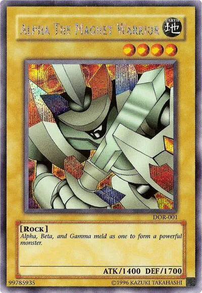 Alpha the Magnet Warrior DOR-001 Yu-Gi-Oh card from Duelist of the Roses
