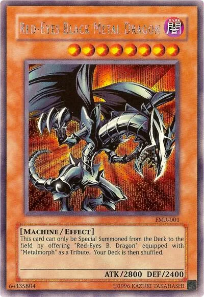 Red-Eyes Black Metal Dragon Forbidden Memories FMR-001 Yu-Gi-Oh card from Yu-Gi-Oh! Video Game Promotional Cards