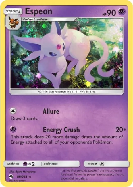 Espeon - 89/214 Cosmos Holo #089/214 Holofoil Pokémon card from Blister Exclusives