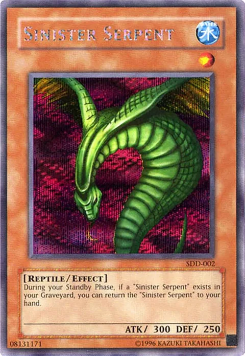Sinister Serpent SDD-002 Yu-Gi-Oh card from Stairway to the Destined Duel