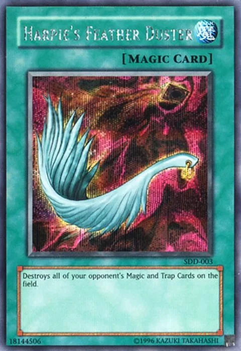 Harpie's Feather Duster SDD-003 Yu-Gi-Oh card from Stairway to the Destined Duel
