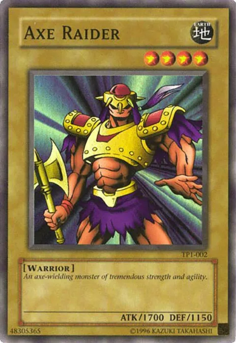 Axe Raider TP1-002 Yu-Gi-Oh card from Tournament Pack 1
