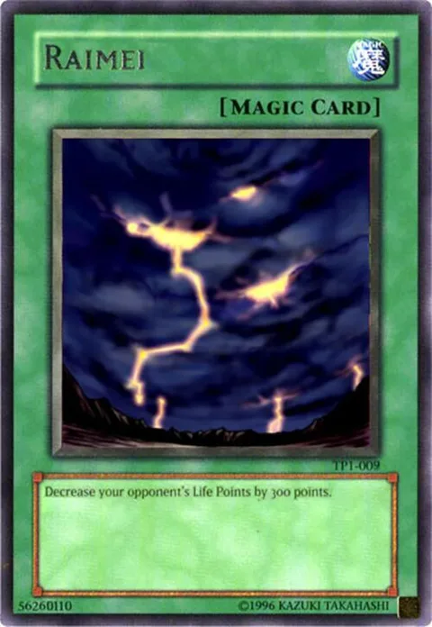 Raimei TP1-009 Yu-Gi-Oh card from Tournament Pack 1