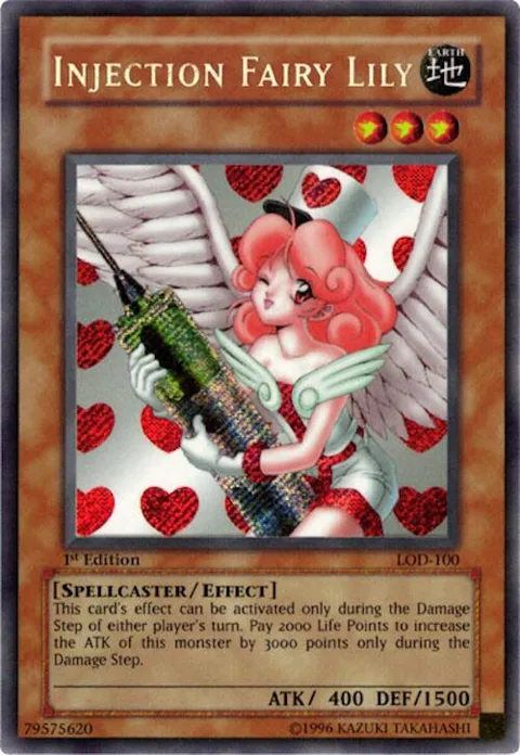 Injection Fairy Lily LOD-100 1st Edition Yu-Gi-Oh card from Legacy of Darkness