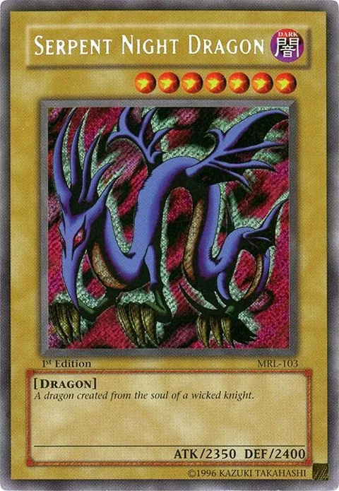 Serpent Night Dragon MRL-103 1st Edition Yu-Gi-Oh card from Magic Ruler