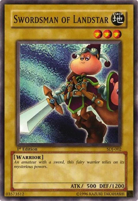 Swordsman of Landstar SDJ-002 1st Edition Yu-Gi-Oh card from Starter Deck: Joey