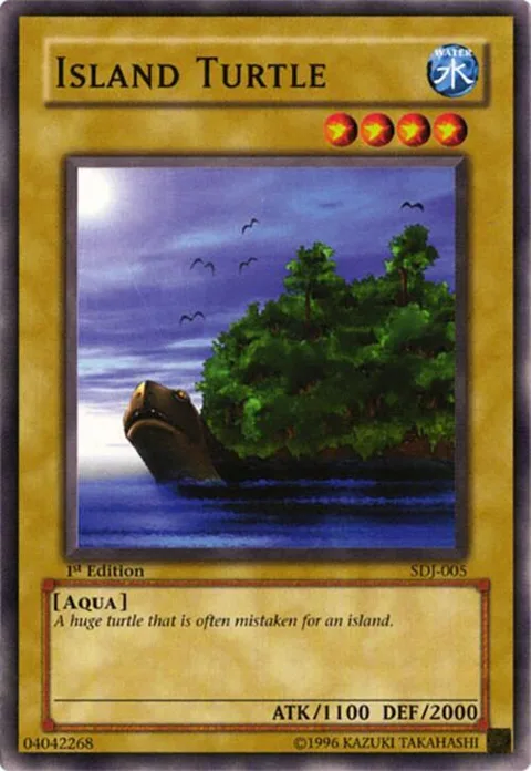 Island Turtle SDJ-005 Unlimited Yu-Gi-Oh card from Starter Deck: Joey