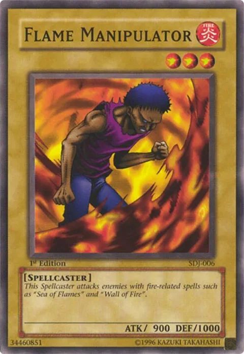 Flame Manipulator SDJ-006 Unlimited Yu-Gi-Oh card from Starter Deck: Joey