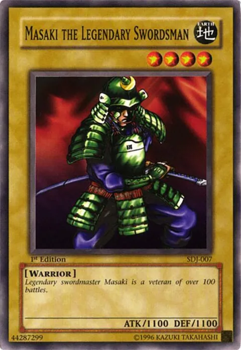 Masaki the Legendary Swordsman SDJ-007 1st Edition Yu-Gi-Oh card from Starter Deck: Joey