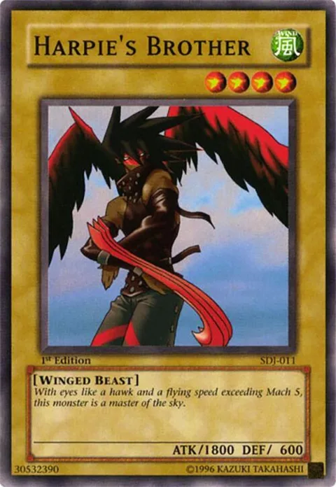 Harpie's Brother SDJ-011 Yu-Gi-Oh card from Starter Deck: Joey