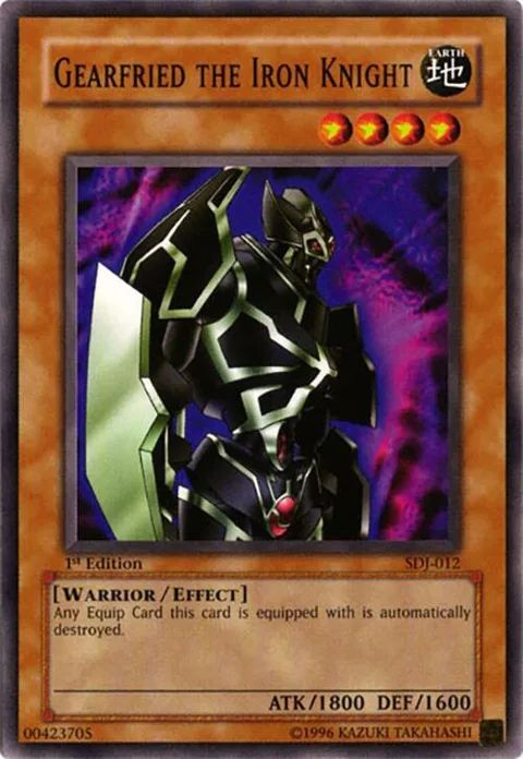 Gearfried the Iron Knight SDJ-012 1st Edition Yu-Gi-Oh card from Starter Deck: Joey