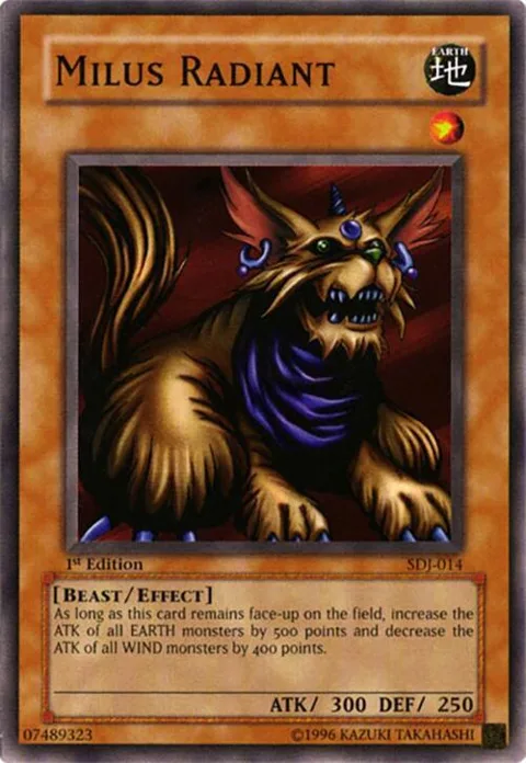 Milus Radiant SDJ-014 Unlimited Yu-Gi-Oh card from Starter Deck: Joey